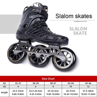 Patins à roulettes professionnels à 3 roues pour hommes adultes, avec roues en PU haute performance et design optimisé pour le slalom