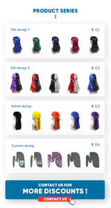 Durags personnalisés en gros avec logo, imprimés double face, pour hommes, en satin de soie, velours, polyester, motif dessin animé, designer, pour hommes - Product Image 6