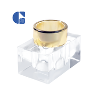 Vente en gros de couvercle de parfum en acrylique transparent 15mm 13mm personnalisé couvercle en plastique pp bouchon de bouteille de parfum en verre