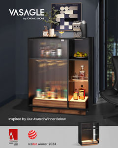 <span class=keywords><strong>VASAGLE</strong></span> Armoire à LED avec rangement pour vin Armoire de rangement pour meubles de salle à manger Armoires de <span class=keywords><strong>cuisine</strong></span> en MDF - Product Image 2