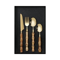 2023 créatif 304 acier inoxydable céramique couverts fourchette cuillère ensemble Western Steak couteau luxe cadeau emballage boîtes Table Durable