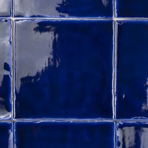 Piastrella Creta 13x13 Cm Blu Scuro Lucido con Bordi Irregolari Spessore 9 Mm - Product Image 6