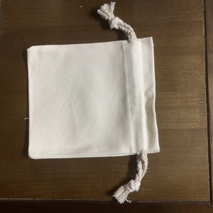 <b>Small</b> <b>White</b> Blank Pouch <b>Bag</b> Cloth Cotton Canvas Drawstring String <b>Bag</b> - Product Image 3
