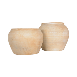 Antieke Handgemaakte Chinese Rustieke <span class=keywords><strong>Vintage</strong></span> Retro Decoratie Potten Accessoires Oude Grote Klei Keramische Crèmepotten - Product Image 1