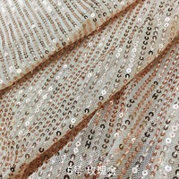Tissu extensible brodé de paillettes RXY05 3mm pour robe de mariée, dentelle en maille spandex, prêt à être expédié, pour robe femme