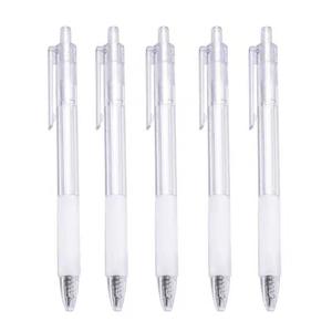 Bolígrafo de gel transparente con pulsador, punta de bala negra de 0,5 mm para escribir, uso en oficina y exámenes - Product Image 5