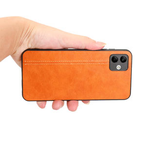 Motif en cuir de vachette léger étui de protection en cuir PU couverture arrière de téléphone portable pour <span class=keywords><strong>coque</strong></span> <span class=keywords><strong>Samsung</strong></span> <span class=keywords><strong>Galaxy</strong></span> A04 4G - Product Image 1