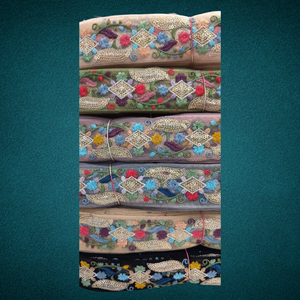 ลูกไม้ปักลายดอกไม้หลากสี - Product Image 1