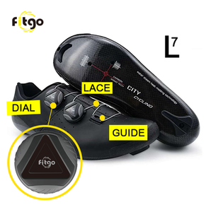 Fitgo Supper sepatu sepeda MTB serat karbon, sepatu sepeda kunci Fitgo Dial Fit dengan tali sepatu freelock, sistem renda untuk sepatu bersepeda - Product Image 4