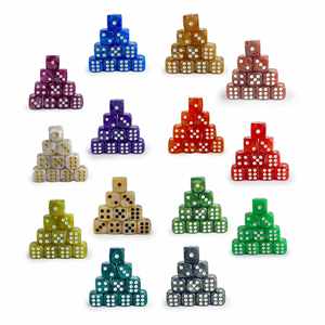 Dados de Juego Acrílicos de Lujo al por Mayor, con Patrón de Perlas Cuadradas, Duraderos y Ecológicos, de 12 mm - Product Image 1