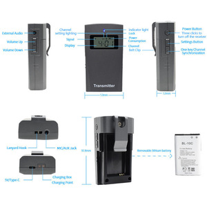 Nhà máy trực tiếp giá 2.4G Hệ thống hướng dẫn du lịch cho cuộc họp giải thích đồng thời triển lãm Thì Thầm nói chuyện hai chiều thiết bị - Product Image 6