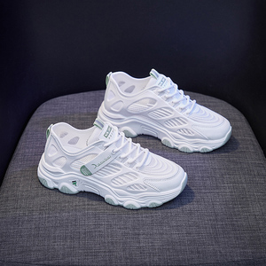 Baskets respirantes à couleurs mélangées pour <span class=keywords><strong>Femme</strong></span>, chaussures de Sport, blanche, pour la marche, à la mode, 2020 - Product Image 2