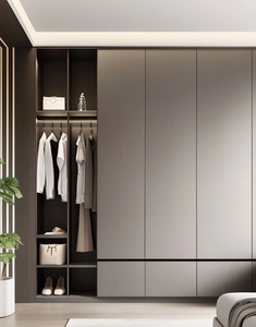 Armoire moderne sur mesure à double <span class=keywords><strong>porte</strong></span> en bois écologique, dressing, appartement, rangement de vêtements, meubles de chambre à coucher, armoire en verre - Product Image 2
