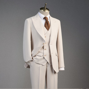 Completo Abito da Uomo Slim Fit Monopetto Nuovo 2025 per Matrimoni, Abbigliamento Business Casual, Servizi Fotografici in Studio, Stile Coreano di Tendenza - Product Image 6