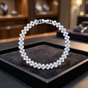 Bracelet à maillons en moissanite glacée de 6 mm, plaqué or, en argent sterling 925, certifié GRA, testé au diamant, vente en gros - Product Image 1