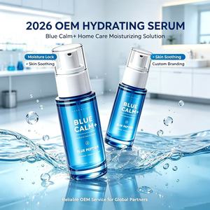 Sérum facial au peptide bleu en vrac OEM |   Soins de la peau à étiquette privée, texture douce hydratante, booste la brillance de la peau - Product Image 3