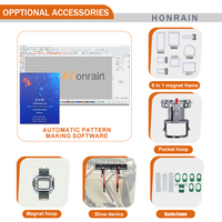Honrain Mini Multi Aiguilles Automatique Informatisé pour Chapeau Cap Tshirt Broderie Machine