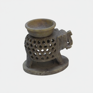 Quemador de Aceite Aromático de Piedra de Savia con Forma de Elefante Hecho a Mano, Portavelas para Velas de Té, Difusor de Aceite, Portavelas para Velas de Té para Regalo de Boda - Product Image 1