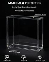 Boîtier de protection en acrylique pour boîte de boosters de collection, 8+5mm extra épais, résistant aux UV, anti-poussière, transparent comme du cristal, pour 12 boîtes