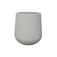Pot de fleurs en ciment moderne suspendu pour jardin extérieur, design minimaliste, finition blanche, sculpté à la main, écologique, durable