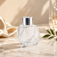 Diffuseur de parfum en verre imprimé sérigraphié, élégant et moderne, haut de gamme, avec couvercle poli, pour la fragrance d'intérieur