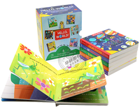 Hello World Édition anglaise, Coffret de 6 livres cartonnés gaufrés, Reliure parfaite, Couverture rigide, Apprentissage précoce, Papier fantaisie, Pour les 3-6 ans