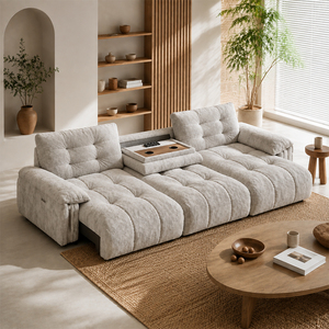 Divano in Tessuto Chenille, Arredamento per Soggiorno, <span class=keywords><strong>Mobili</strong></span> di Lusso Leggero per la Casa, Divano Letto Elettrico a 3/4 Posti per <span class=keywords><strong>Sala</strong></span> Familiare - Product Image 1