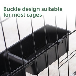 Comedero de Plástico Reforzado para Aves de Corral, Rectangular, Colgante, Anti-dispersión, para Pollos, Patos, Palomas y Otras Aves - Product Image 2