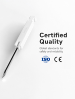Aiguille d'introduction pour moniteur de glycémie continu de précision Ieeton Medical, canal en U, longueur 10 mm, pour dispositifs de gestion du diabète, OEM