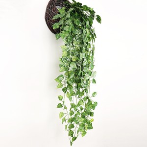 Fabbrica di alta qualità vite artificiale piante verdi artificiali appeso a parete foglie di Rattan per la decorazione del negozio di fiori per la casa all'aperto - Product Image 1