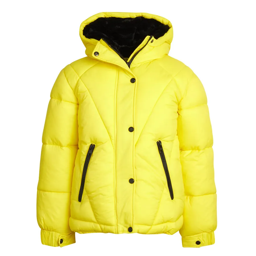 Diseño personalizado niños abrigo de invierno de peso pesado burbuja Puffer abrigo niñas capucha Parka chaqueta de esquí