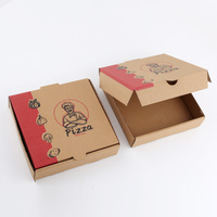 Boîte à Pizza en carton ondulé 8/10/12/14 pouces, impression personnalisée de différentes couleurs avec logo, boîte à frites à emporter