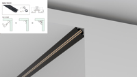 Rail lumineux LED moderne en aluminium, mini, à montage en surface, avec rail magnétique pour plafond et connecteurs de rail conducteurs