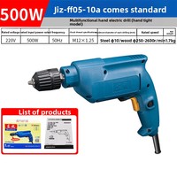 Perceuse à main Shunfa J1Z-FF05/7-10A 600W, contrôle de vitesse infini, perceuse pistolet réversible, électrique 110V/220V, industrielle, bricolage