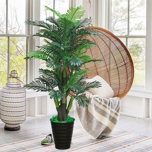 Arbre de plantes artificielles de décoration de maison moderne avec des plantes d'aménagement paysager de jardin en pot en plastique - Product Image 3