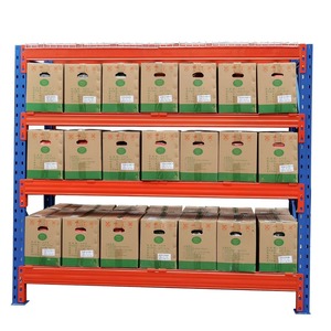 Étagères à palettes robustes Dinghui, type poutre à 3 niveaux, unité de stockage d'entrepôt, acier thermolaqué bleu - Product Image 1