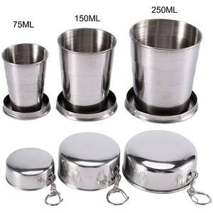 <span class=keywords><strong>Taza</strong></span> Plegable de Acero Inoxidable Personalizada, <span class=keywords><strong>Taza</strong></span> Telescópica para Té, Utensilios de Campamento, Vajilla, <span class=keywords><strong>Taza</strong></span> Plegable para Acampar al Aire Libre - Product Image 6
