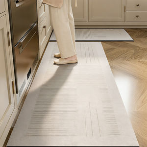 Ensemble <span class=keywords><strong>de</strong></span> deux <span class=keywords><strong>tapis</strong></span> <span class=keywords><strong>de</strong></span> <span class=keywords><strong>cuisine</strong></span> modernes personnalisés, absorbants, longs, lavables, antidérapants, pour table à manger et sol <span class=keywords><strong>de</strong></span> <span class=keywords><strong>cuisine</strong></span> - Product Image 4