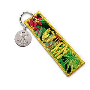 <span class=keywords><strong>Porte</strong></span>-clés personnalisé <span class=keywords><strong>en</strong></span> tissu avec logo brodé double face, étiquette personnalisée, broderie tissée, <span class=keywords><strong>porte</strong></span>-clés imprimé - Product Image 6