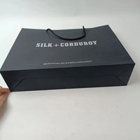 Sac cadeau écologique personnalisé avec impression de logo noir personnalisé avec logo Sacs à provisions en papier Sacs cadeaux personnalisés avec logo