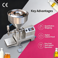 Machine de dosage et de remplissage semi-automatique à vis sans fin pour farine, café, épices, poudre sèche, eau, liquide, miel, jus, sauce, abordable
