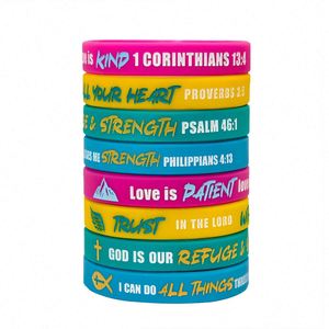 Bracelets en silicone personnalisés avec logo sur le thème de la Bible, inspirés des croyances religieuses, fournitures pour événements et fêtes, décoratifs, promotionnels, en caoutchouc - Product Image 6