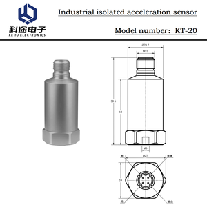 Công nghiệp bị cô lập áp điện cảm biến gia tốc Transmitter Transducer cho rung sốc đo lường trong EMI môi trường - Product Image 2