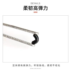 เม็ดซิลิโคนสีดำรูปทรงกระบอกสำหรับตกปลา จำหน่ายจำนวนมาก - Product Image 5