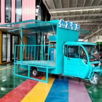 Tricycle alimentaire commercial, remorque de vente mobile, kiosque alimentaire électrique pour barbecue de rue