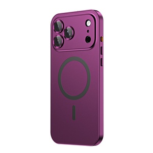 เคสโทรศัพท์แม่เหล็กอะลูมิเนียมอัลลอยด์แบบด้าน สำหรับ iPhone 18 13 14 15 16 17 Pro Max Plus Air พร้อมฟิล์มเลนส์ HD ป้องกันแรงกระแทก - Product Image 1