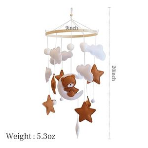 <span class=keywords><strong>Mobile</strong></span> pour bébé en feutre neutre en matière de genre, <span class=keywords><strong>renard</strong></span>, lune, décoration de fête prénatale, safari, forêt, pour lit de bébé. - Product Image 6