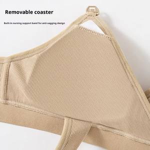 2716 <span class=keywords><strong>Soutien</strong></span>-<span class=keywords><strong>Gorge</strong></span> d'<span class=keywords><strong>Allaitement</strong></span> Anti-Fuite <span class=keywords><strong>Absorbant</strong></span> et Mains Libres pour Tire-Lait, Coussinets Amovibles, Bambou, Sans Armature, Classique Croisé sur le Devant, Maternité - Product Image 5