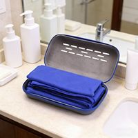 Serviette de plage multifonctionnelle en microfibre personnalisée - Étui de rangement pour la gym en EVA - Serviettes de plage avec étui à fermeture éclair en EVA