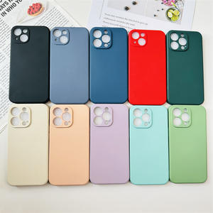 Funda Ultrafina de TPU Mate de Colores para <span class=keywords><strong>iPhone</strong></span> 15 Pro Max 14 13 <span class=keywords><strong>12</strong></span> 11 Cubierta Ligera de Silicona TPU con Orificios Pequeños para Protección de Lente - Product Image 1